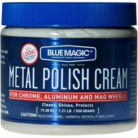 Blue mafic metal polish